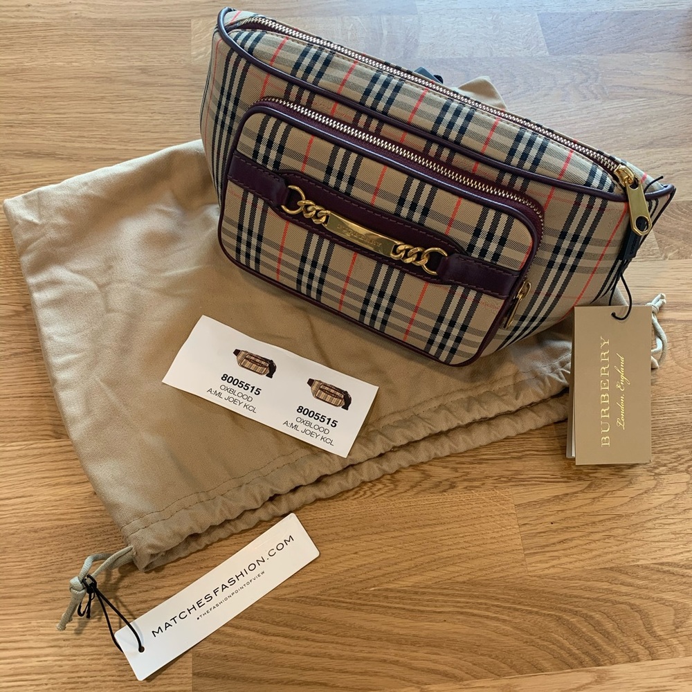 Burberry Joey 1983 Haymarket-check belt bag